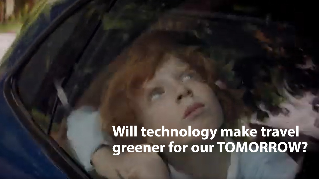 Person resting in a car in Tata Steel greener-travel EV film