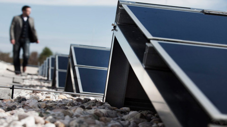 Rooftop solar panels on Tata Steel light-gauge steel frames